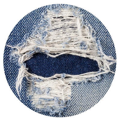 Stopfen von Textilien